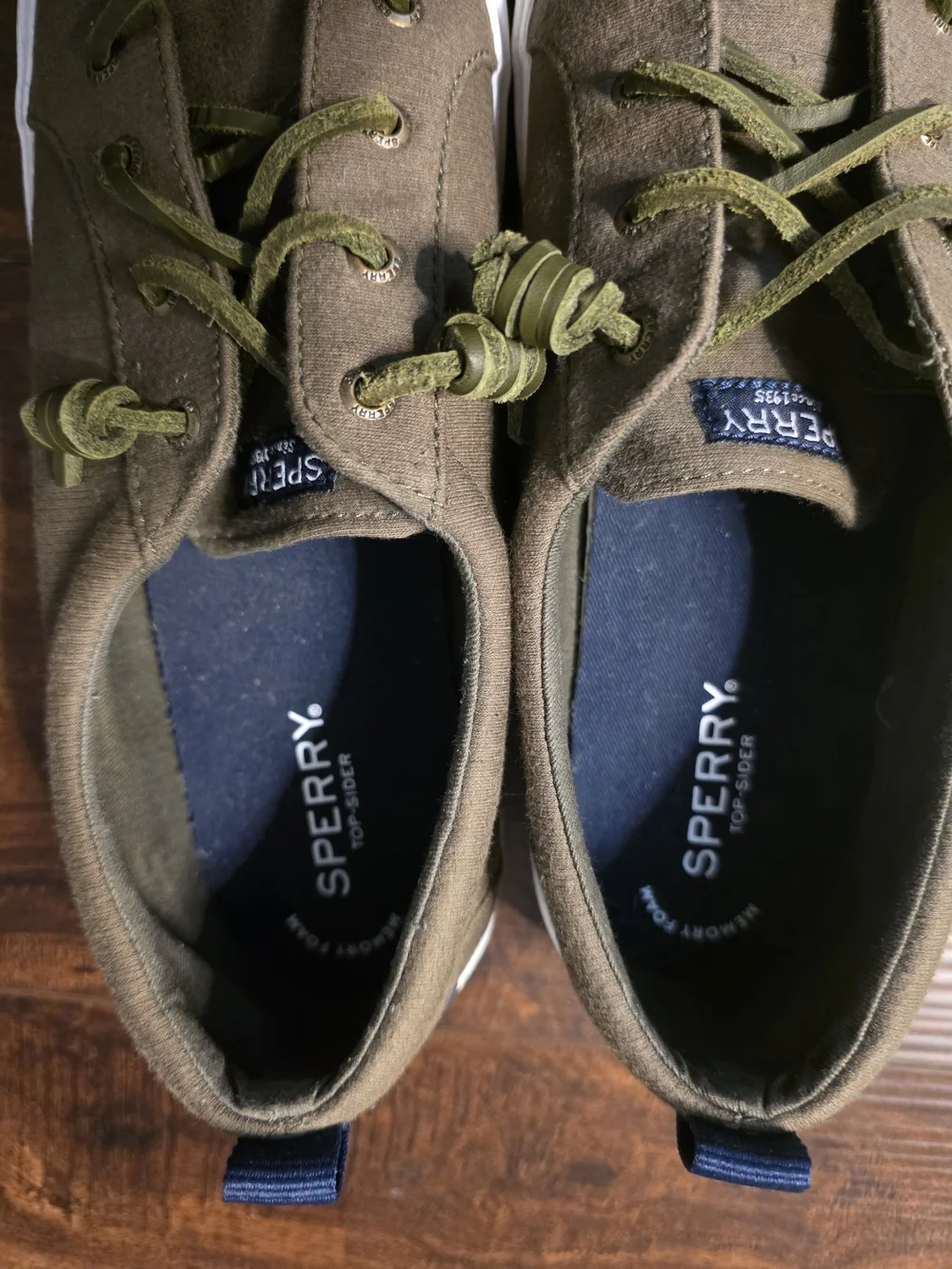 Sperry Women's Olive Green Boat Shoes Size 10 Sneakers STS85742